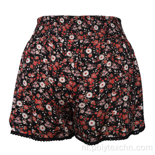 Dames short met hoge taille, wijde pijpen